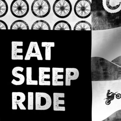 Motocross Patchwork - EAT SLEEP RIDE - grey - C21