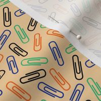 Coloured paper clips blue back to school theme