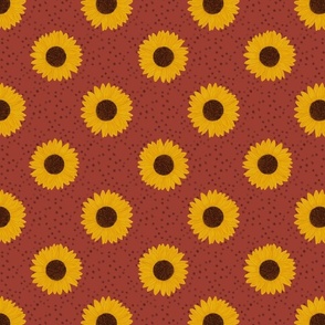 Big Sunflowers - Rust