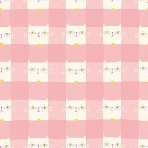 Pink gingham cats