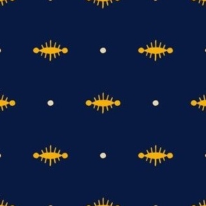 Midnight Blue Marigold - Eye pattern