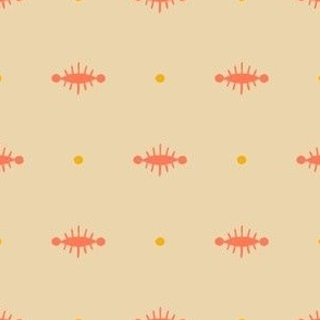 Sand Papaya Marigold Eye pattern