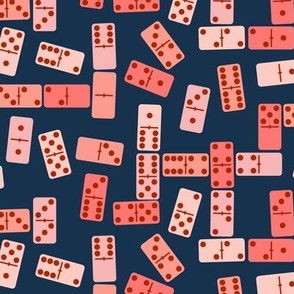 Dominos medium scale navy red by Pippa Shaw