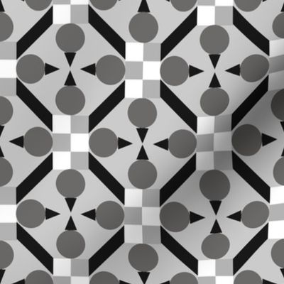 TRV1 -Medium -Topsy Turvy Geometric Grid in Gray - Neutral Geometric Wallpaper Challenge August 2021Wallpaper Challenge 