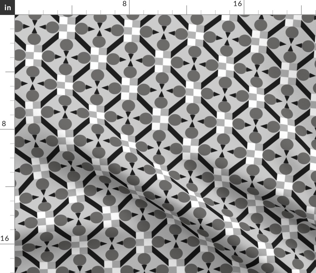 TRV1 -Medium -Topsy Turvy Geometric Grid in Gray - Neutral Geometric Wallpaper Challenge August 2021Wallpaper Challenge 