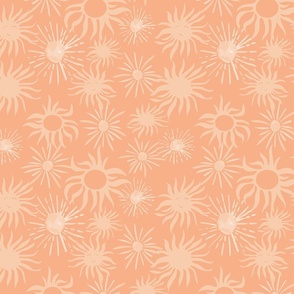 Peach sun pattern