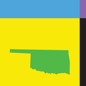 Oklahoma Pop Art State Outline Pattern
