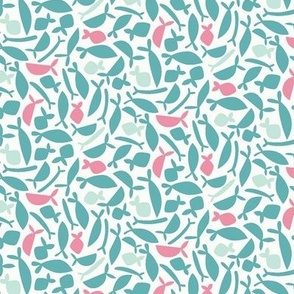 Shoal in aquamarine-Medium Scale