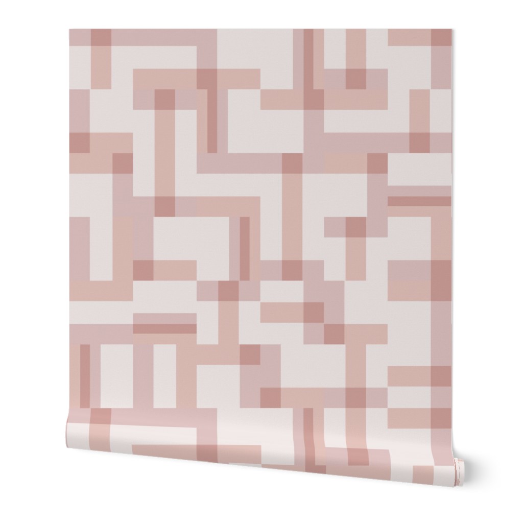 Geometric tiles-pink