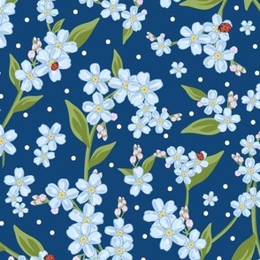 Navy Blue Forget Me Nots