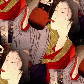 Geisha Drinking Tea