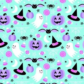 Spooky Cute Halloween (Mint, Pink, Purple Small)