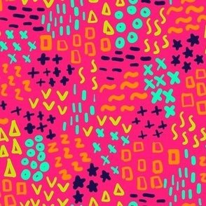 Simple Shapes (Neon Magenta)