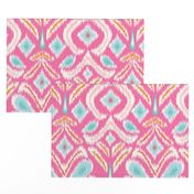 ikat flower NEW/hot pink with orange/jumbo