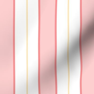 pastel vertical stripes pink and white | medium