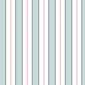 vertical regency stripes white and light cyanish gray | medium