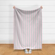 pastel regency stripes in pink and light gray | medium