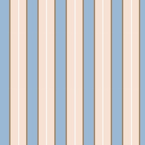 vertical pajama stripes blue and pale pink | medium