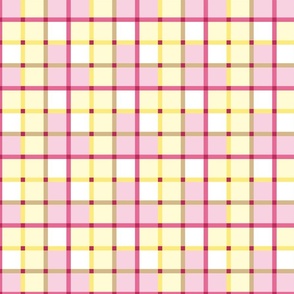 colorful windowpane light pink and yellow