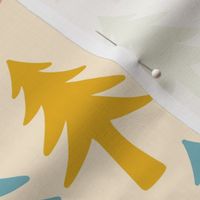 Multicolor Pine Trees - Cream