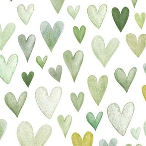 Sage Hearts Watercolor