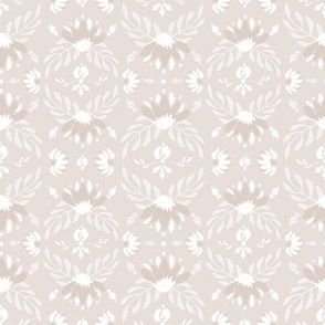 Monochrome taupe foral repeat pattern