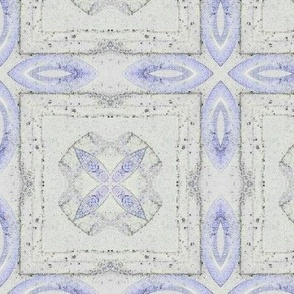 6" medieval quiet tile periwinkle blue ecru canvas PSMGE