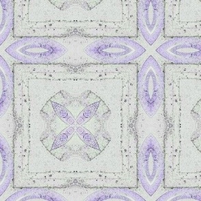 6" medieval quiet tile purple  ecru canvas PSMGE