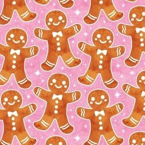 Sweet Christmas Gingerbread Pink