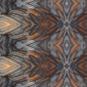 DU-B CHICKEN FEATHERS ABSTRACT 38-LARGE-MIRROR