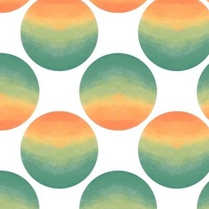 Gradient Peach to Green Circles