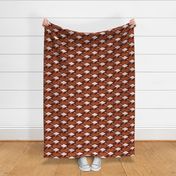 3D Argyle in red orange patterns