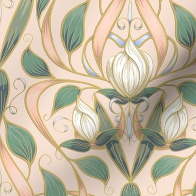 Art Nouveau Serene Blossom | Small | Small | Blush #F8E2D4