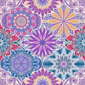 Moroccan Mandala Dream, violet, 18 inch