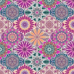 Moroccan Mandala Dream, pink, 12 inch