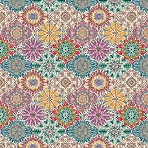 Moroccan Mandala Dream, earthy, 8 inch