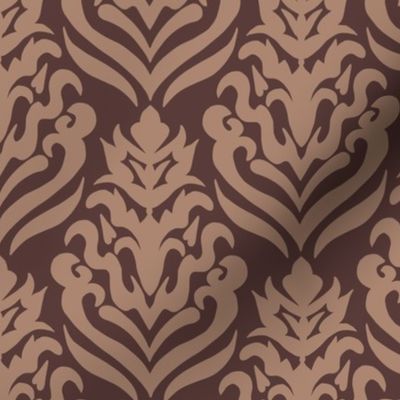 Autumn Reverie: Brown Damask