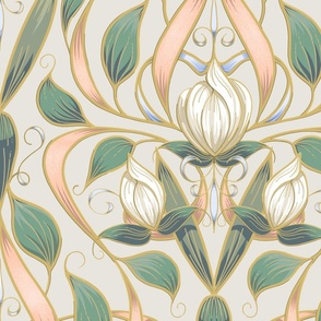 Art Nouveau Serene Blossom | Soft Natural