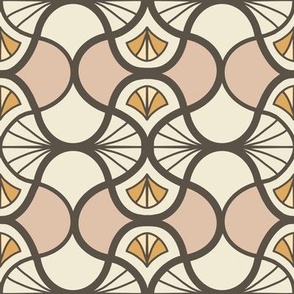 Large Urban Neutral Moroccan Arabesque, Mocha