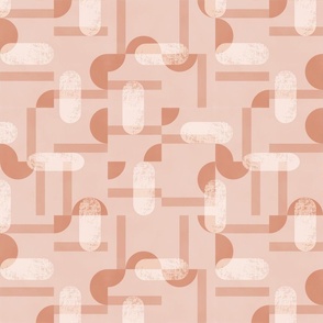 Pink and Terracotta Geometric tiles