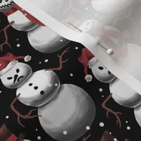 Scary Snowmen Black