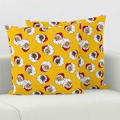 Kitsch Retro Santa Christmas Leopard Print