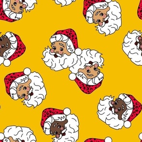 Kitsch Retro Santa Christmas Leopard Print
