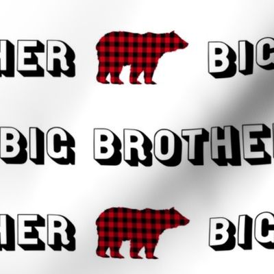 big brother fabric - plaid bears fabric