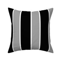 classic wide stripes 2 black white gray