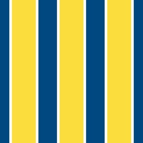 classic wide stripes 2 navy blue, lemon yellow, white