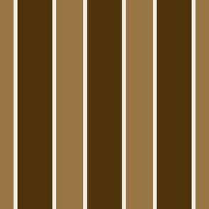 classic wide stripes 2 mahogany brown, tan, cream, large scale, minimalist, vertical