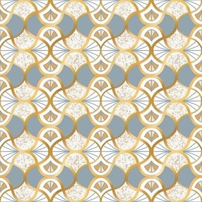 Urban Neutral Moroccan Arabesque, Gold on White