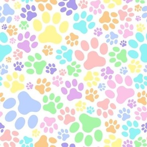 Abstract Paw Print Pastel