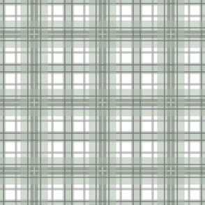 plaid sage green gray white